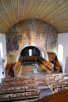 Vue intérieure de l'église de Diemtigen