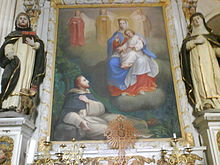 Vierge à l'enfant au-dessus de l'autel latéral gauche