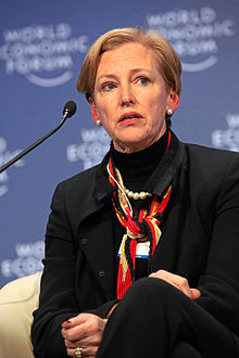 Ellen J. Kullman lors de la réunion annuelle du forum économique mondial de Davos, le 30 janvier 2009