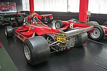 Photo d'une Ferrari 312 T5 pilotée par Gilles Villeneuve au Musée de l'automobile de Turin.