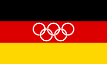 Drapeau de l'équipe unifiée d'Allemagne