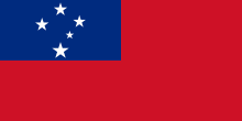 Le drapeau des Samoa, auquel l'hymne est dédié.