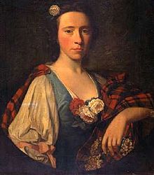 portrait de femme en costume des Highlands