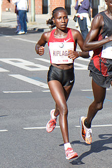 Florence Jebet Kiplagat winning the Berlin Marathon 2011.jpg