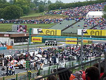 Photo de la mise en grille du Grand Prix au Hungaroring.