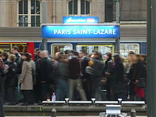 Foule à Paris-Saint-Lazare.