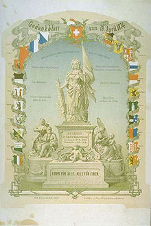 Photographie de la page de garde de la Constitution suisse de 1874