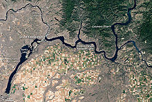 Photographie satellite de la zone du barrage de Grand Coulee