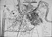 Grenoble en 1882, les fortifications et le quartier Berriat