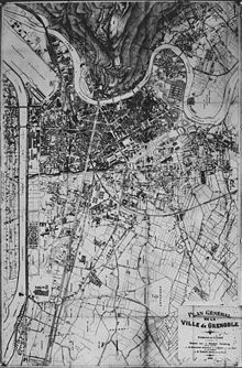 Grenoble en 1935, la Viscose, le polygone d'artillerie