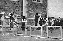 Harry Hillman during 200 m hurdling event at the 1904 Summer Olympics.jpg
