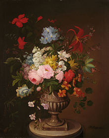 Fleurs dans un vase, 1823.