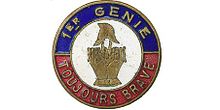 Insigne régimentaire du 1er Régiment du Génie, Toujours brave.jpg