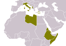 Représentaion géographique de l'Empire colonial Italien en 1940