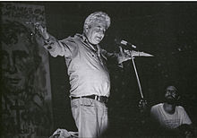 Jack Micheline à une conférence sur Jack Kerouac à Boulder, Colorado, en 1982.