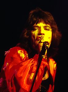 Mick Jagger en concert en 1972