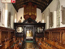 L'ouest de la chapelle ; le jubé et l'orgue