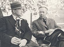 Harry Martinson (à gauche) et Ivar Lo-Johansson.