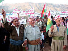 Kurdes à Kirkouk en Irak en 2008.