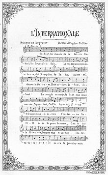 Première partition de l'Internationale, éditions Dentu, 1888.