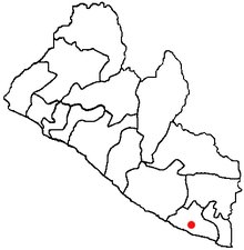 Barclayville sur la carte administrative du Libéria