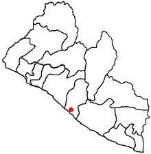 Cesstos City sur la carte administrative du Libéria