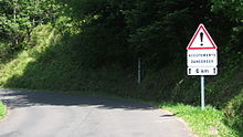 Photographie de la route départementale 36 en direction de Besse