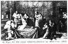 Le pape Pie VII recevant l'extrême onction au Mont Cenis
