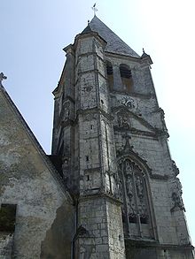 Le clocher de l'église Saint-Martin à Longny-au-Perche