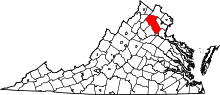 Map of Virginia highlighting Fauquier County.svg