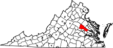 Map of Virginia highlighting Hanover County.svg