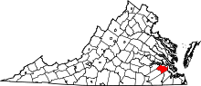 Map of Virginia highlighting Surry County.svg