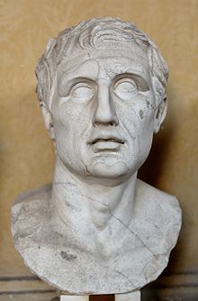 Buste de Ménandre, copie romaine en marbre d'un original grec (v. 343-291 av. J.-C.)