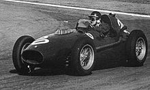 Photo de Mike Hawthorn sur Dino 246 en 1958 au GP d'Argentine