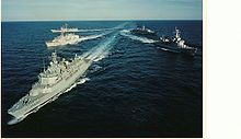 NATO and U.S. ships enforcing the Operation Sharp Guard blockade