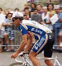 Pedro Delgado avec le maillot Banesto.