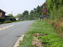 Le panneau sortie de la commune sur la RD 940.