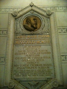 Sainte-Marie Perrin, plaque commémorative dans la basilique Notre-Dame de Fourvière