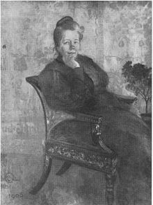 Portrait de Selma Lagerlöf par Carl Larsson en 1906