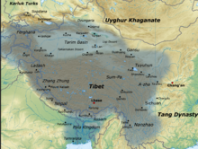 Carte de l’empire tibétain