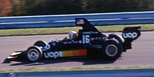 Tom Pryce pilotant une Shadow DN5 au Grand Prix des États-Unis 1975.