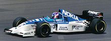 Photo de Ukyo Katayama au volant de sa Tyrrell lors du Grand Prix de Grande-Bretagne.