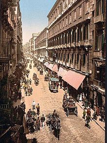 Image de la via Toledo à la fin du XIXe siècle