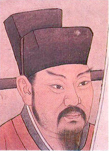 Peinture d'un portrait d'homme. Il porte un chapeau noir, une moustache et une barbiche.