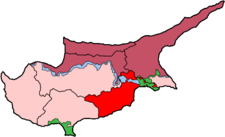 Le district de Larnaca (en rouge)