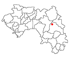 Localisation de la Préfecture de Kankan en Guinée.