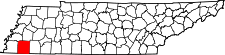Map of Tennessee highlighting Fayette County.svg