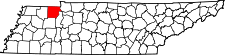 Map of Tennessee highlighting Henry County.svg