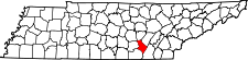 Map of Tennessee highlighting Sequatchie County.svg