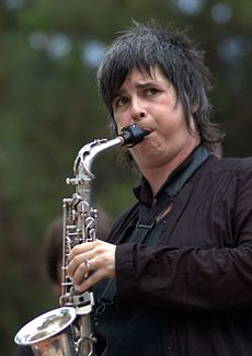 Géraldine Laurent au festival "Off" de Jazz à Juan, en 2006.